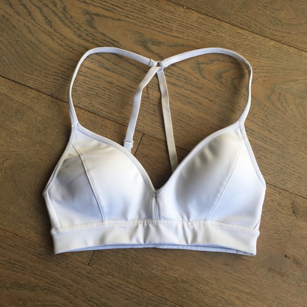 Athleta All White Wherever Sports Bra XXS